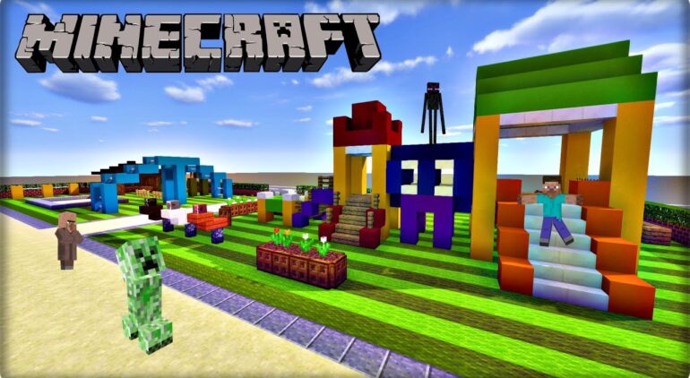 マインクラフト 公園の作り方 遊具 公衆トイレ Youtubeマインクラフト情報局