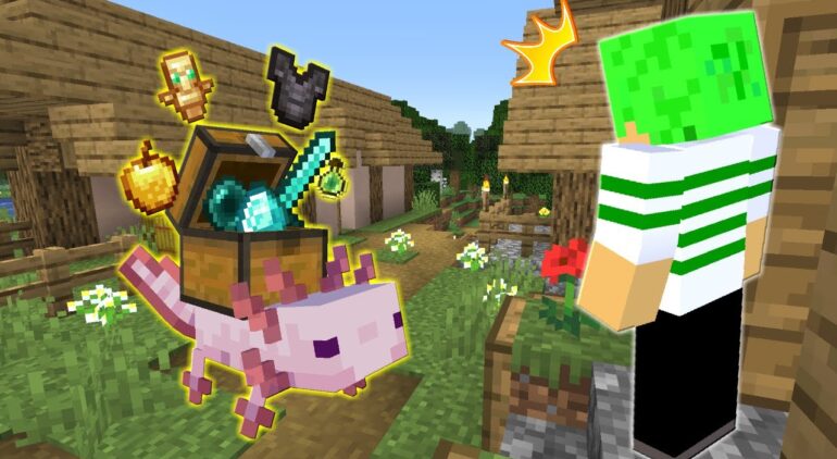 マインクラフト ウーパールーパーが 最強のアイテム を配達してくれる世界でサバイバル Youtubeマインクラフト情報局