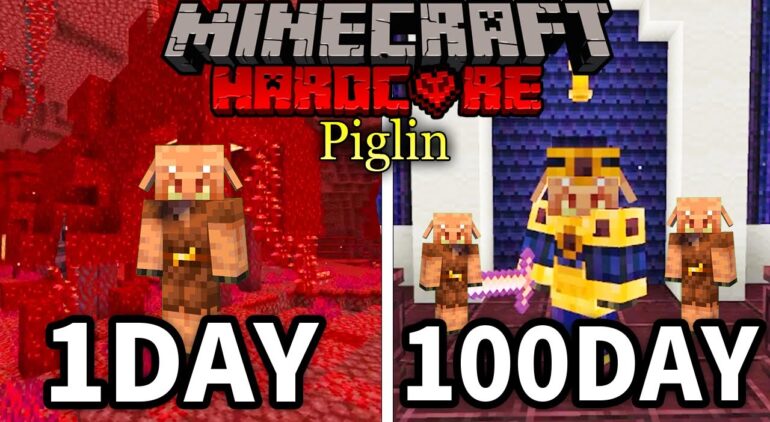 マイクラ ピグリンに変身して100日ハードコアサバイバル マインクラフト 100days Youtubeマインクラフト情報局