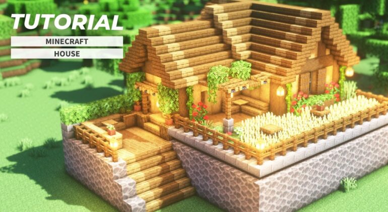 マインクラフト 木で作るサバイバルハウスの作り方 Minecraft How To Build A Survival Wooden House Youtubeマインクラフト情報局