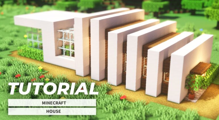 マイクラ 簡単 小さいモダンな家の作り方 現代建築 Youtubeマインクラフト情報局